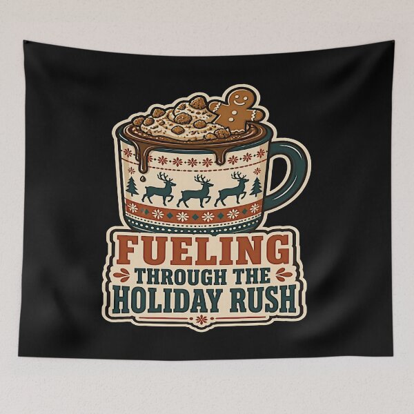 Item preview, Fueling Through The Holiday Rush Funny Christmas Coffee designed and sold by PozivoPlus.