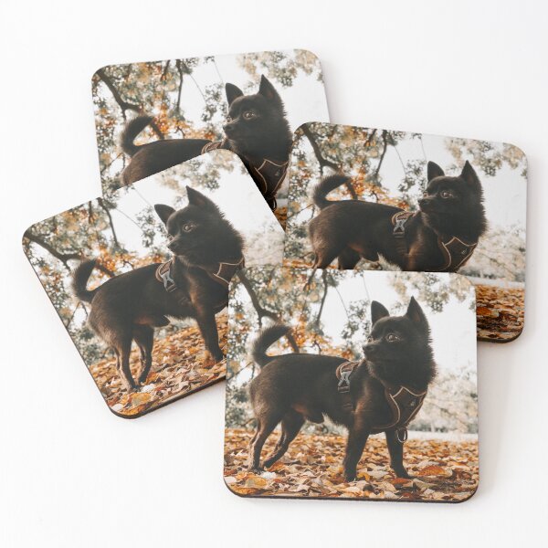 Item preview, Little Explorer – Black Dog Autumn Portrait designed and sold by JoChrRand.