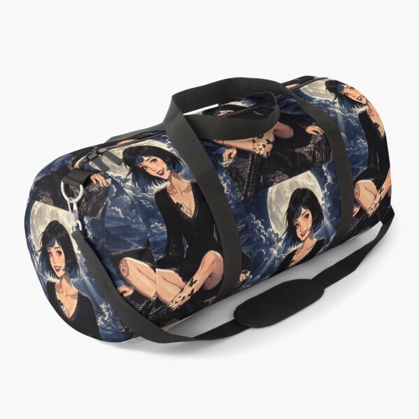 Item preview, Full Moon Night Cliff Boho Goth Tattoo Anime Girl Art    designed and sold by Hen-C-Art.