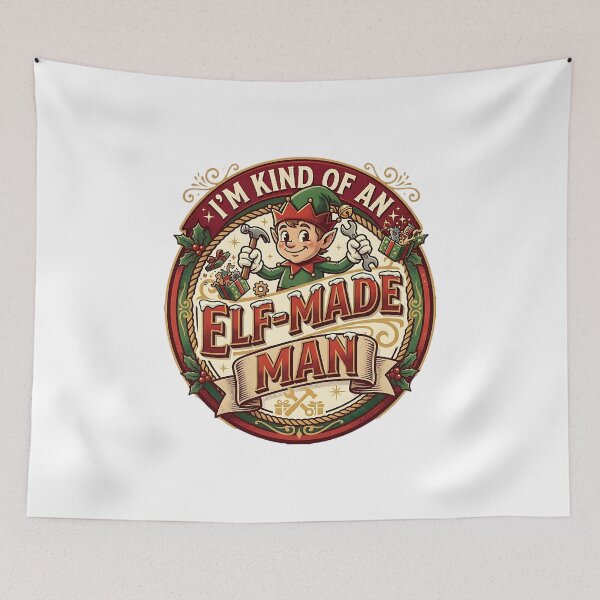 Item preview, Elf-Made Man Funny Christmas Elf Shirt designed and sold by CerealBoxInk.