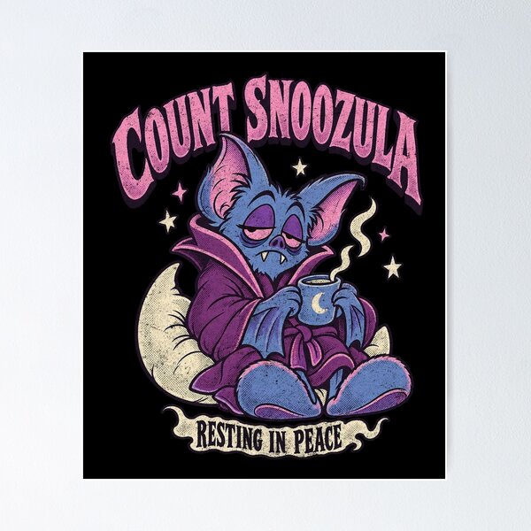 Item preview, Count Snoozula – Sleepy Vampire Bat Humor designed and sold by AwesomeBeyondLimits.