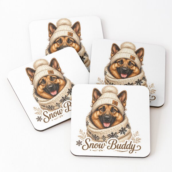 Item preview, Snow Buddy Queen German Shepherd Winter Couple Matching Design designed and sold by gushtera.