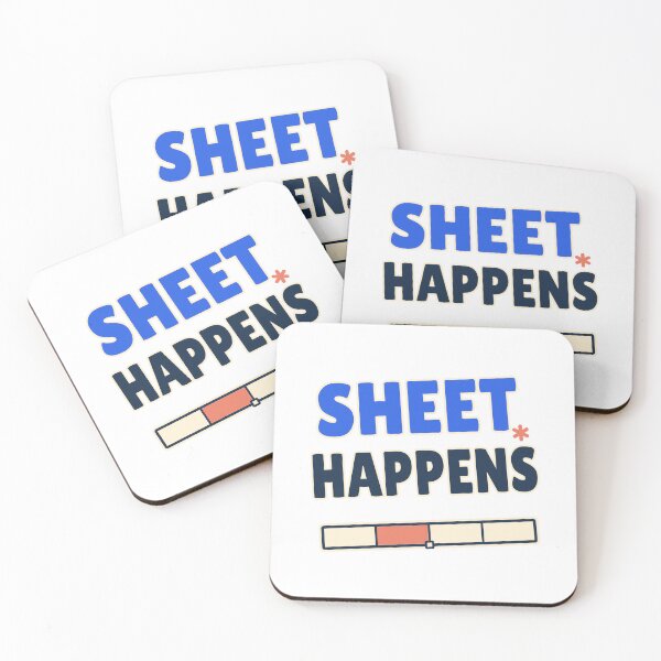 Item preview, Sheet Happens — Funny Spreadsheet Office Pun designed and sold by JLMWorks.