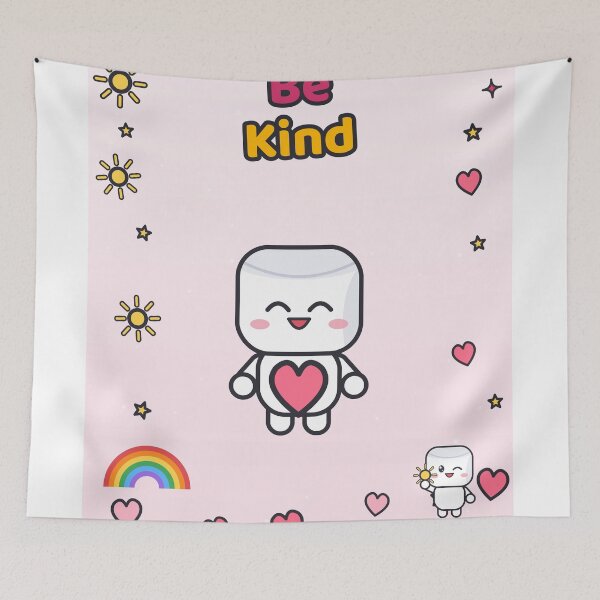 Item preview, Be Kind - Cute Marshmallow Pip Hugging a Big Heart, Positive Kindness designed and sold by BiMood.