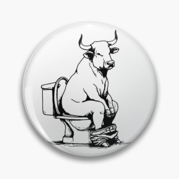 Item preview, Bull in the bathroom designed and sold by Luluwis.