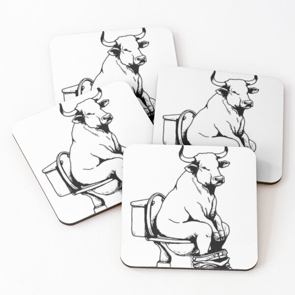 Item preview, Bull in the bathroom designed and sold by Luluwis.