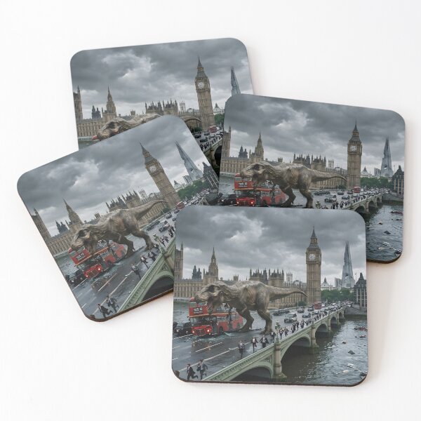 Item preview, T-Rex London Rampage on Westminster Bridge designed and sold by TeeBeeDesigns.