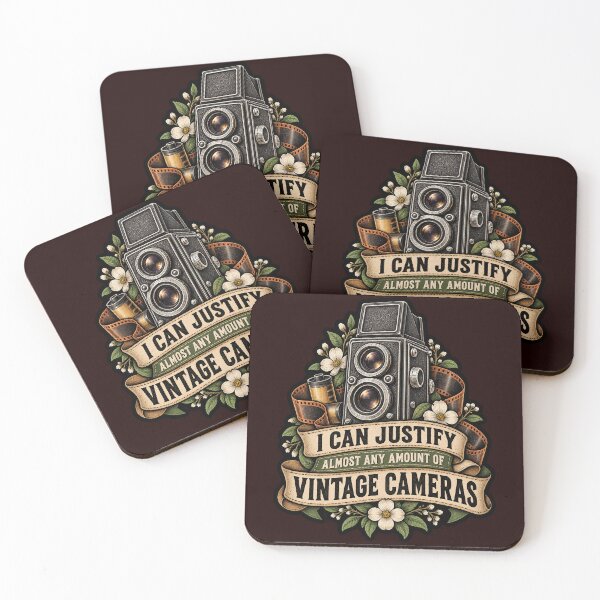 Item preview, Sarcastic Humor I Can Justify Vintage Cameras Photography Lover Quote Art Design designed and sold by fantasticdesign.