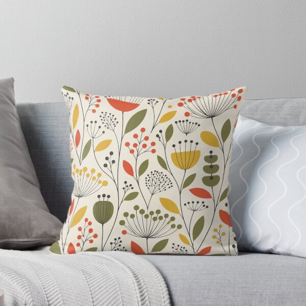 Item preview, Meadow Mobiles – Mid-Century Botanical Design in Mustard & Olive designed and sold by Paper-Pickle.