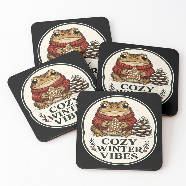 Item preview, Cozy Winter Vibes Funny Christmas Cottagecore Toad designed and sold by PozivoPlus.