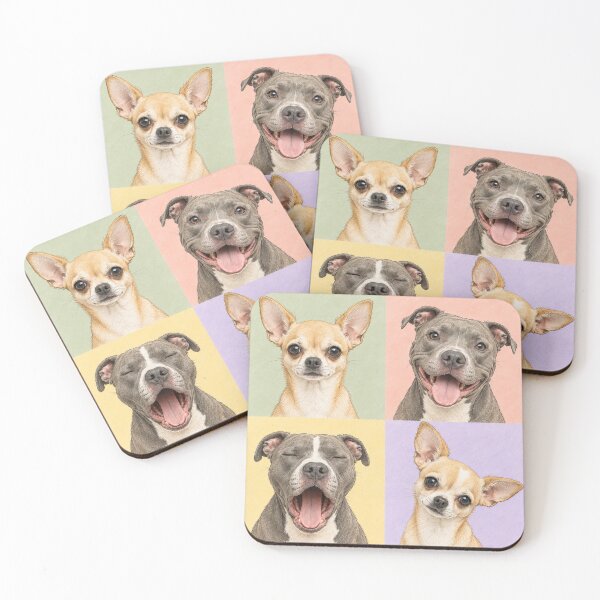 Item preview, Chihuahua & Pit Bull Duo Portraits designed and sold by pixiedustpaint.