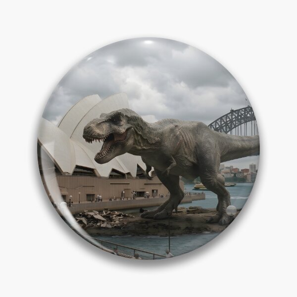Item preview, Realistic T-Rex Invasion at Sydney Opera House designed and sold by TeeBeeDesigns.