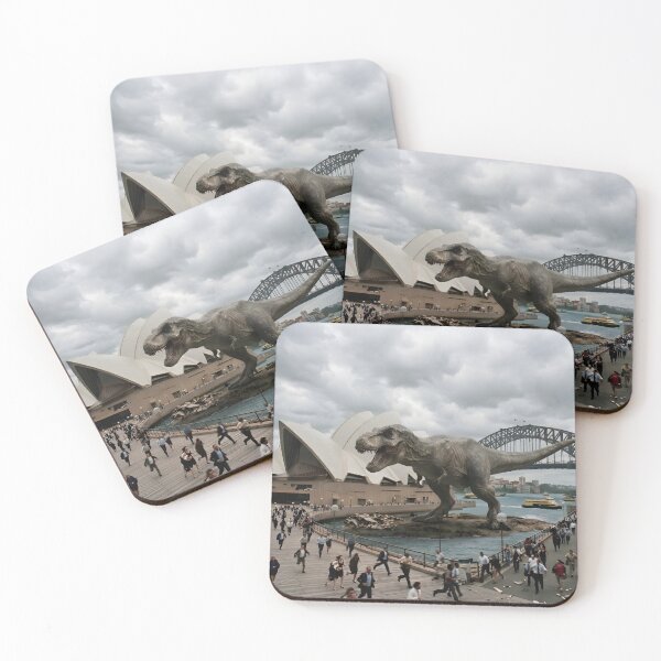 Item preview, Realistic T-Rex Invasion at Sydney Opera House designed and sold by TeeBeeDesigns.