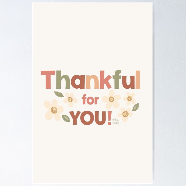Item preview, Thankful for you! designed and sold by Willow & Grace Designs.