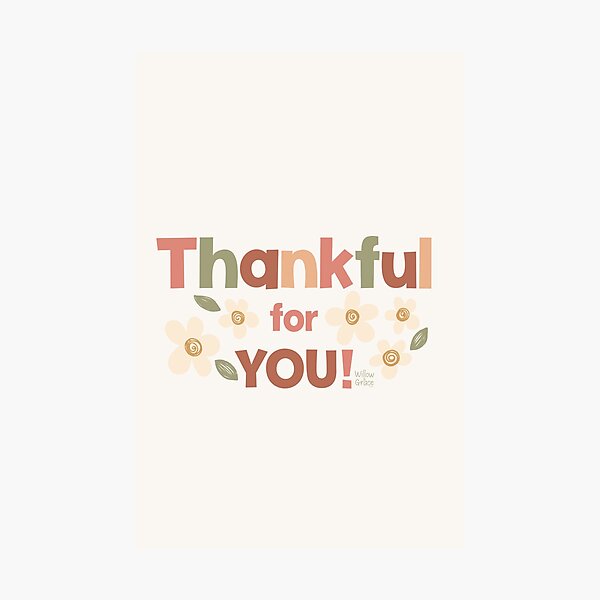 Item preview, Thankful for you! designed and sold by Willow & Grace Designs.
