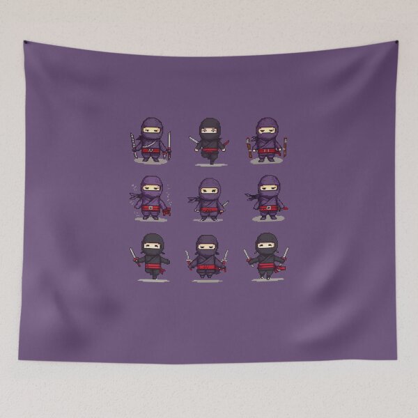 Item preview, Ninja Squad - Nine Cute Cartoon Ninjas designed and sold by Jackson-Will.