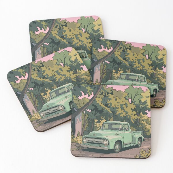 Item preview, 1956 Ford F100 Pickup Retro Anime Aesthetic Classic Truck Art designed and sold by Motorline44.