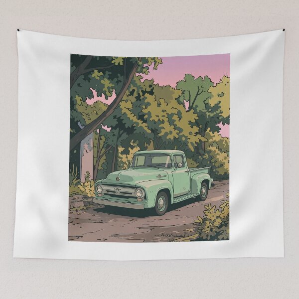 Item preview, 1956 Ford F100 Pickup Retro Anime Aesthetic Classic Truck Art designed and sold by Motorline44.