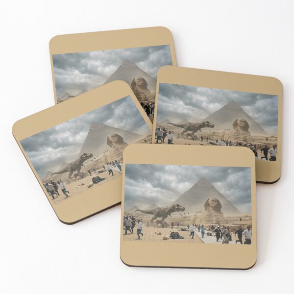 Item preview, T-Rex Invasion at the Pyramids of Giza designed and sold by TeeBeeDesigns.
