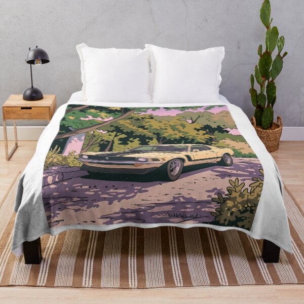 Item preview, 1970 Ford Mustang Boss 302 Retro Anime Aesthetic Classic Muscle Car Art designed and sold by Motorline44.