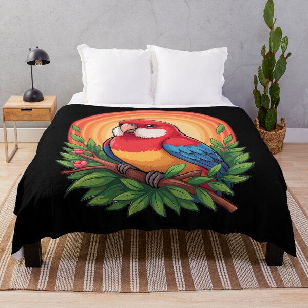 Item preview, Eastern Rosella Retro Sunset – Australian Vintage Parrot Illustration designed and sold by D-Oles-Mercher.