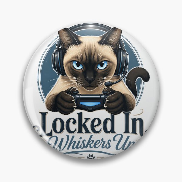 Item preview, Siamese Cat – Locked In, Whiskers Up designed and sold by PurrBloom Studio.