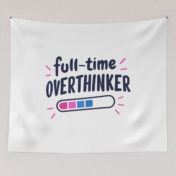 Item preview, Full-Time Overthinker Loading - Funny Anxious Mind Humor designed and sold by Mellow Mood Designs.