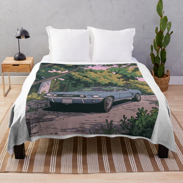 Item preview, 1967 Ford Mustang Fastback Retro Anime Aesthetic Classic Muscle Car Art designed and sold by Motorline44.