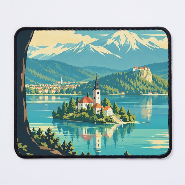 Artikelvorschau, Lake Bled, Slovenia – Vintage Alpine Landscape entworfen und verkauft von devath.