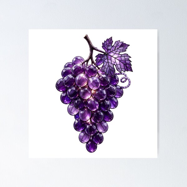 Item preview, Stained Glass Grapes | Purple Monochrome Mosaic Tile Art designed and sold by Robert Lucio.