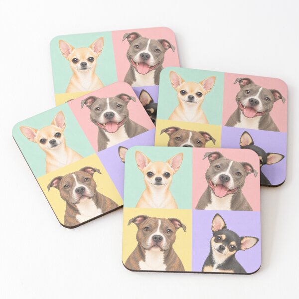 Item preview, Chihuahuas & Pitbulls Portraits designed and sold by pixiedustpaint.