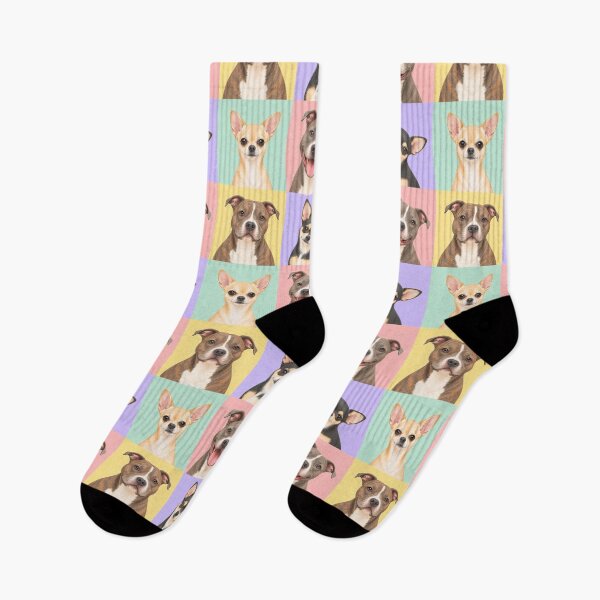 Item preview, Retratos de chihuahuas y pitbulls designed and sold by pixiedustpaint.
