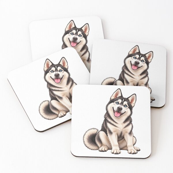Item preview, Cute Cartoon Siberian Husky – Gift for Dog Lovers | Cute Siberian Husky Cartoon – Dog Lover Gift designed and sold by Va Comprendre.