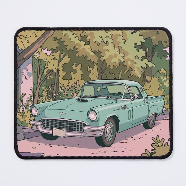 Item preview, 1957 Ford Thunderbird Retro Anime Aesthetic Classic American Car Art designed and sold by Motorline44.