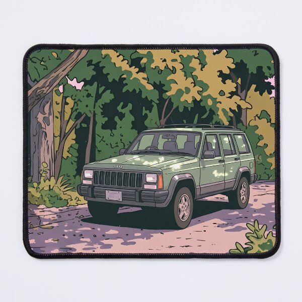 Item preview, Jeep Cherokee XJ Retro Anime Aesthetic Classic 4x4 Offroad SUV Art designed and sold by Motorline44.