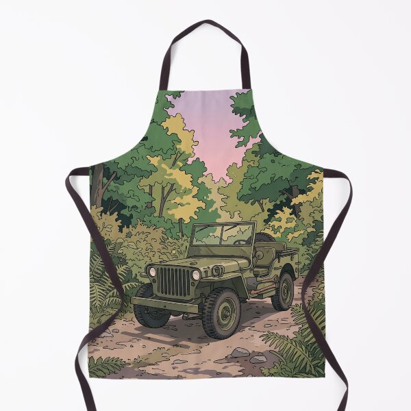 Item preview, Jeep Willys MB Retro Anime Aesthetic Classic Military 4x4 Offroad Art designed and sold by Motorline44.