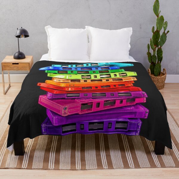 Item preview, Colorful Cassette Tapes Stack Retro Rainbow Music Nostalgia Vintage designed and sold by Pliable.