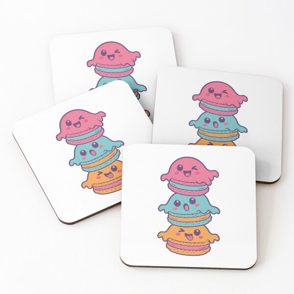Item preview, Three Kawaii Ghost Macarons Stacked for Halloween designed and sold by Greemo03.