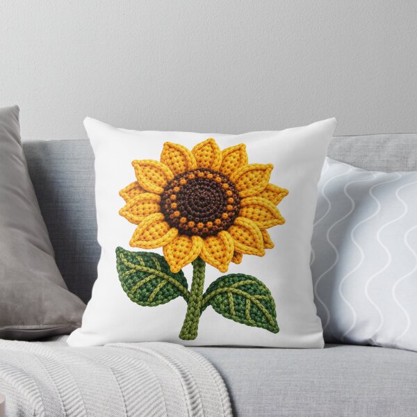 Item preview, Crochet Sunflower – Bright Botanical Fibre Art designed and sold by Digital Culture Studio.