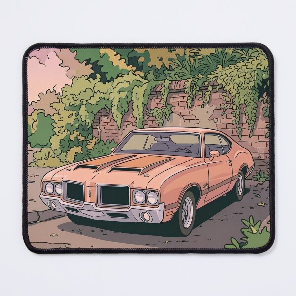 Item preview, 1970 Oldsmobile 442 Retro Anime Aesthetic Classic Muscle Car Art designed and sold by Motorline44.