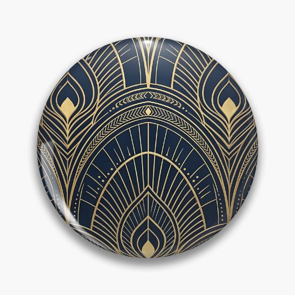 Item preview, Luxury Art Deco Peacock Feathers Pattern designed and sold by wallpapersarts.
