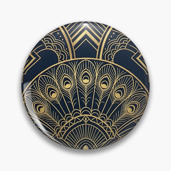 Item preview, Luxury Art Deco Peacock Feathers Pattern designed and sold by wallpapersarts.