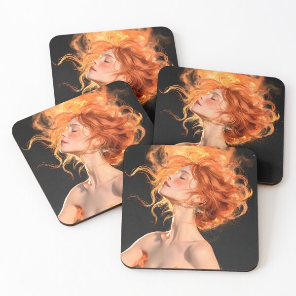 Item preview, Flame Haired Woman Portrait designed and sold by Verademacedoart.