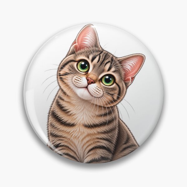 Item preview, Brown Tabby Cat with Green Eyes designed and sold by Va Comprendre.