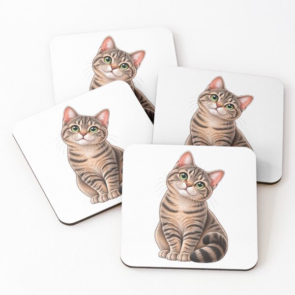 Item preview, Brown Tabby Cat with Green Eyes designed and sold by Va Comprendre.