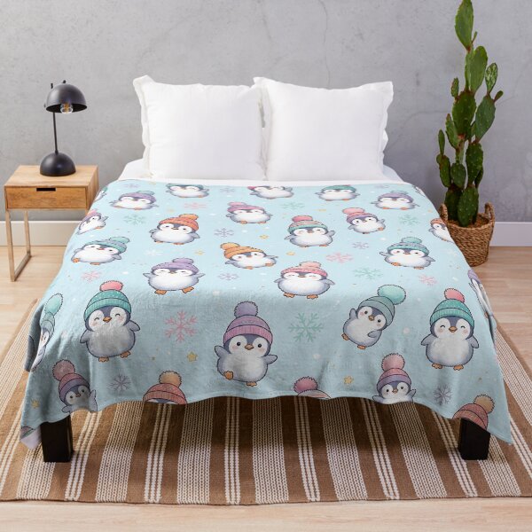 Item preview, Seamless Cute Baby Penguins Winter Pattern designed and sold by wallpapersarts.
