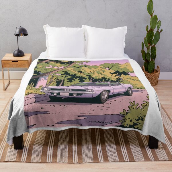 Item preview, 1970 Plymouth Barracuda Retro Anime Aesthetic Classic Muscle Car Art designed and sold by Motorline44.