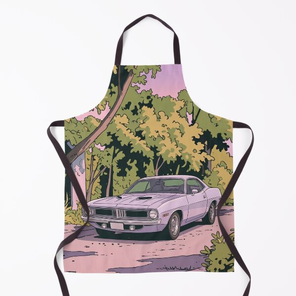 Item preview, 1970 Plymouth Barracuda Retro Anime Aesthetic Classic Muscle Car Art designed and sold by Motorline44.