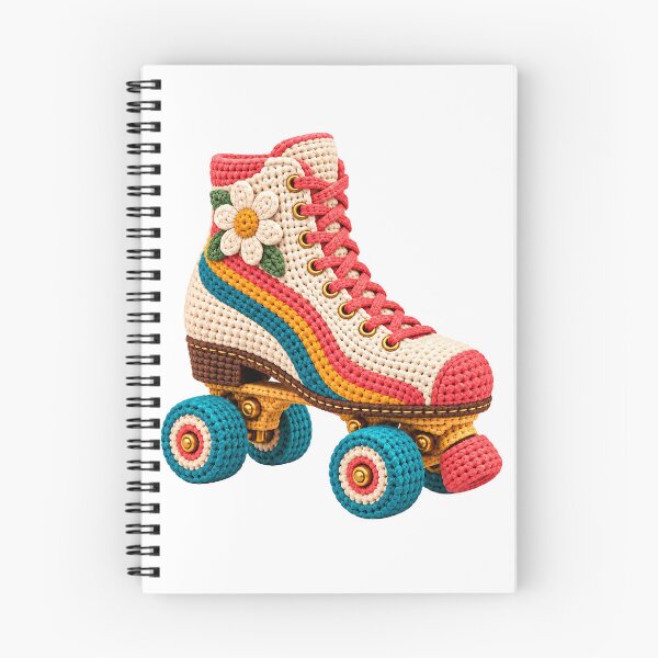 Item preview, Crochet Retro Roller Skate – Colorful Vintage Roller Skating designed and sold by Digital Culture Studio.