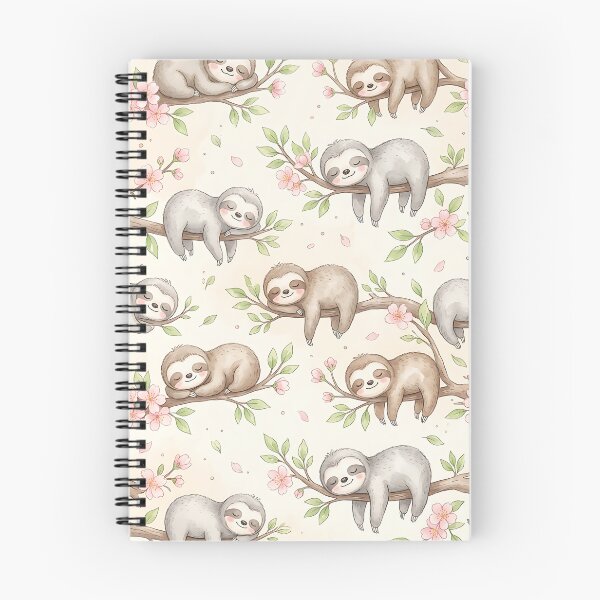 Item preview, Seamless Cute Sleeping Baby Sloths Pattern designed and sold by wallpapersarts.
